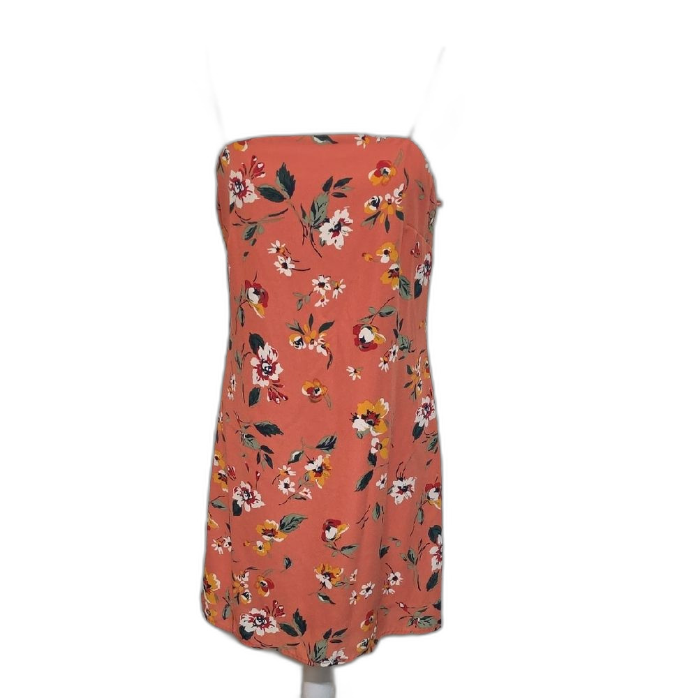 Trixxi Coral Floral Slip Dress with Spaghetti Straps